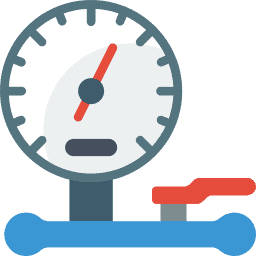 HVAC air conditioner pressure gauge icon